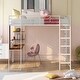 preview thumbnail 31 of 41, Multifunctional Design Loft Bed with Desk, Two-sided Ladder and Shelves, Efficient space, Full Size