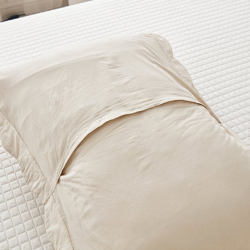 MarCielo 2-Piece 100% Cotton Embroidered Quilted Pillow Shams