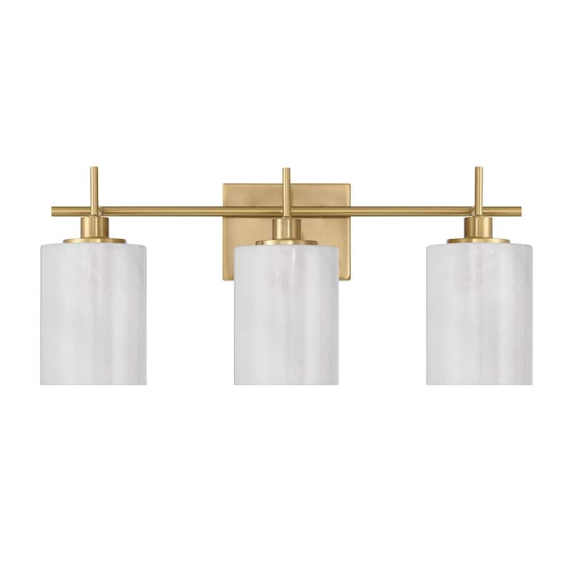 3-Light Bathroom Vanity Light By Trade Winds - Natural Brass