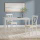 Option White Table + White/Natural Chairs