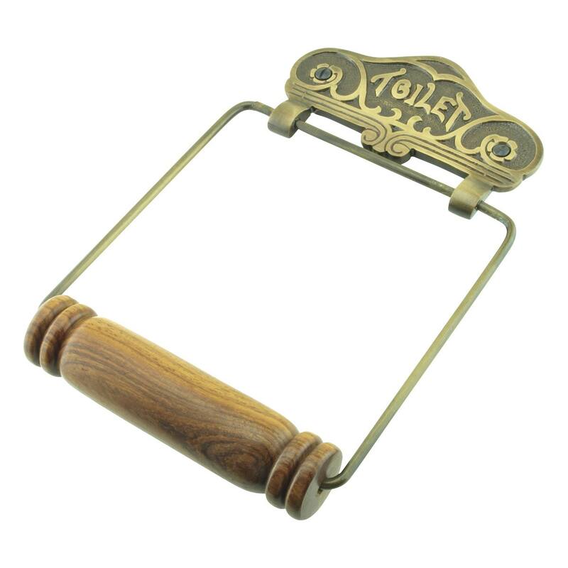 Brass Wall Mount Toilet Paper Holder 7.5 Inch with Hardware - Renovators Supply