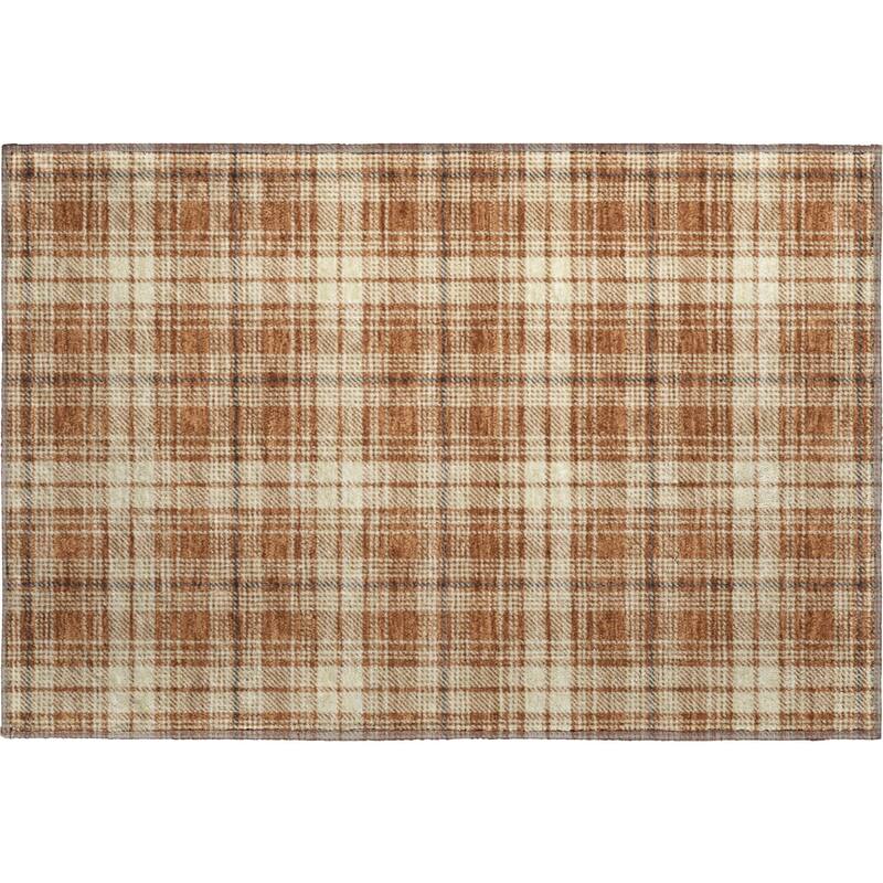 Premium Washable Super Soft Farmhouse Plaid Mayfield Rug