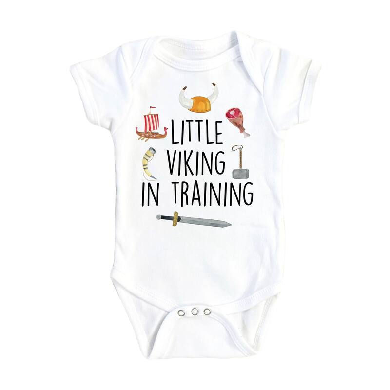 Viking Training - Baby Boy Girl Clothes Infant Bodysuit Funny Cute Newborn - White - 6-9M