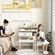 preview thumbnail 7 of 7, Qaba Kids Desk and Chair Set, Student Desk and Chair Set with Storage Shelves, Drawer, Kids Study Desk and Chair, White