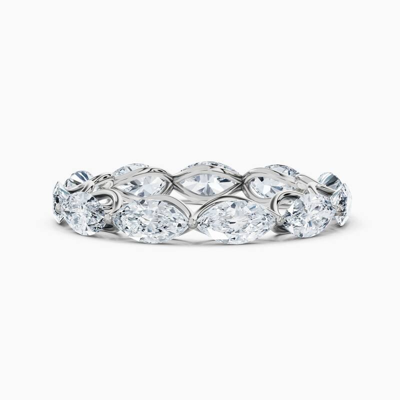 Auriya 14k Gold Marquise East-West Lab Grown Diamond Eternity Band 1.50 - 6.00 ct. tw. (F-G, VS) - 3.30 ct. wt. - 4 - White