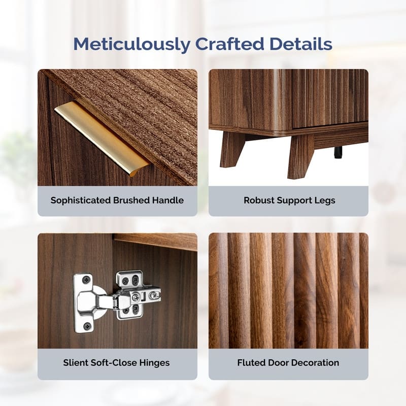 Farmhouse 58'' TV Stand For Tvs Up To 70'' With Electric Fireplace and 2-Door