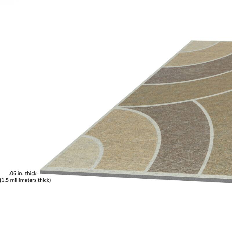 Retro Self Adhesive Vinyl Floor Tile - Swirl - 20 Tiles/20 sq. ft.