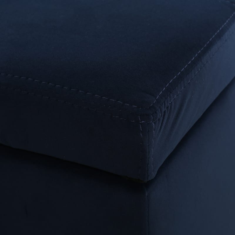Velvet Storage Bench, End of Bed Upholstered Tufted Settee Bench for Living Room Entryway Rectangular Storage Ottoman Bench