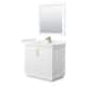 Option White, Bronze Trim, Carrara Cultured Marble Top
