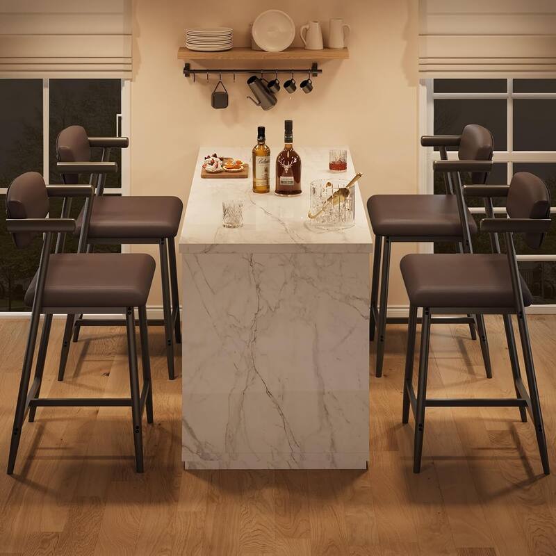 4 Pcs Counter Height Bar Stools Set for Kitchen Islands, Counter Bars