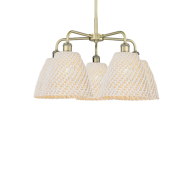 Innovations Lighting 516-5CR-17-28 Bristol Natural Chandelier Bristol - Antique Brass / Natural