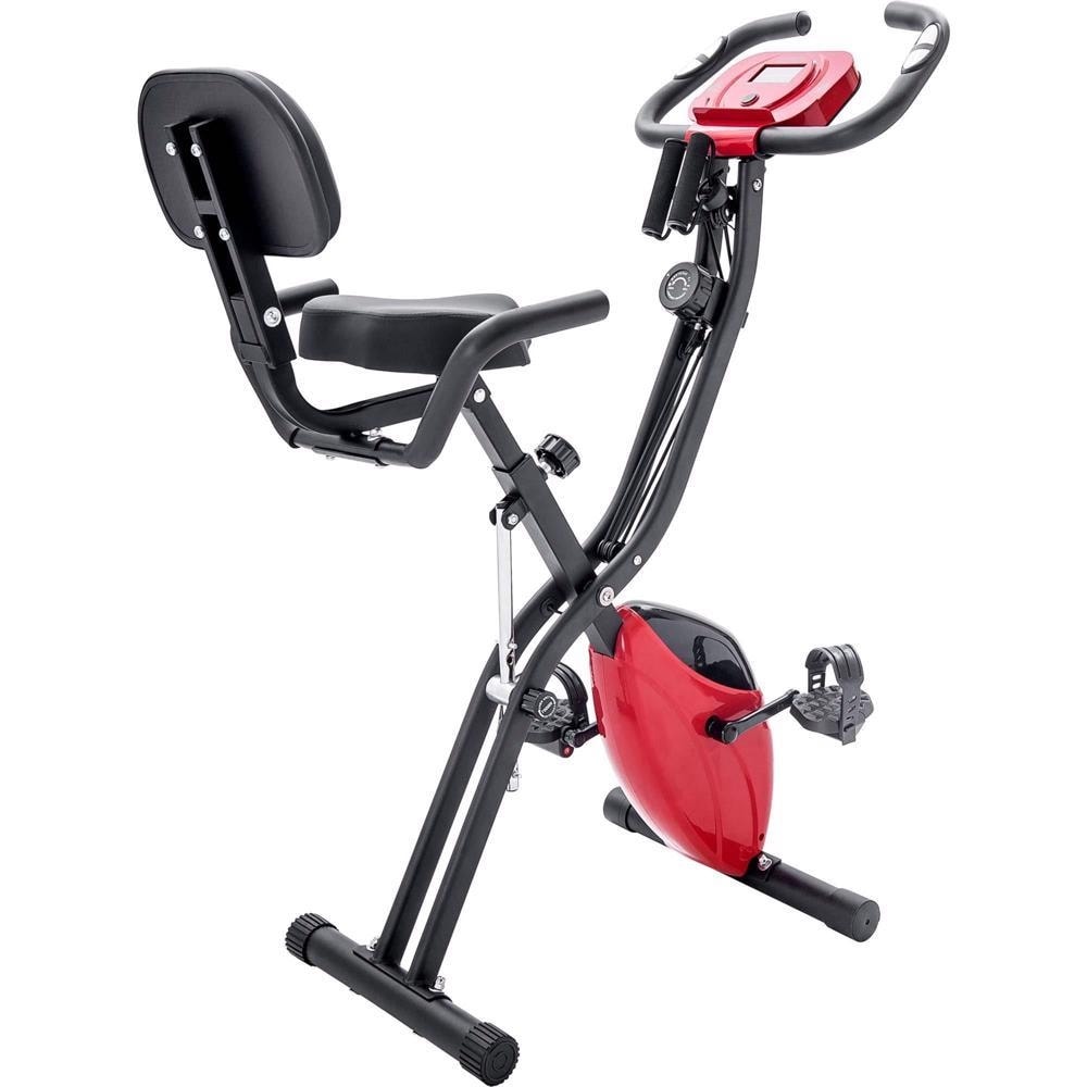 Folding Exercise Bike Upright Recumbent X Bike Red Bed Bath
