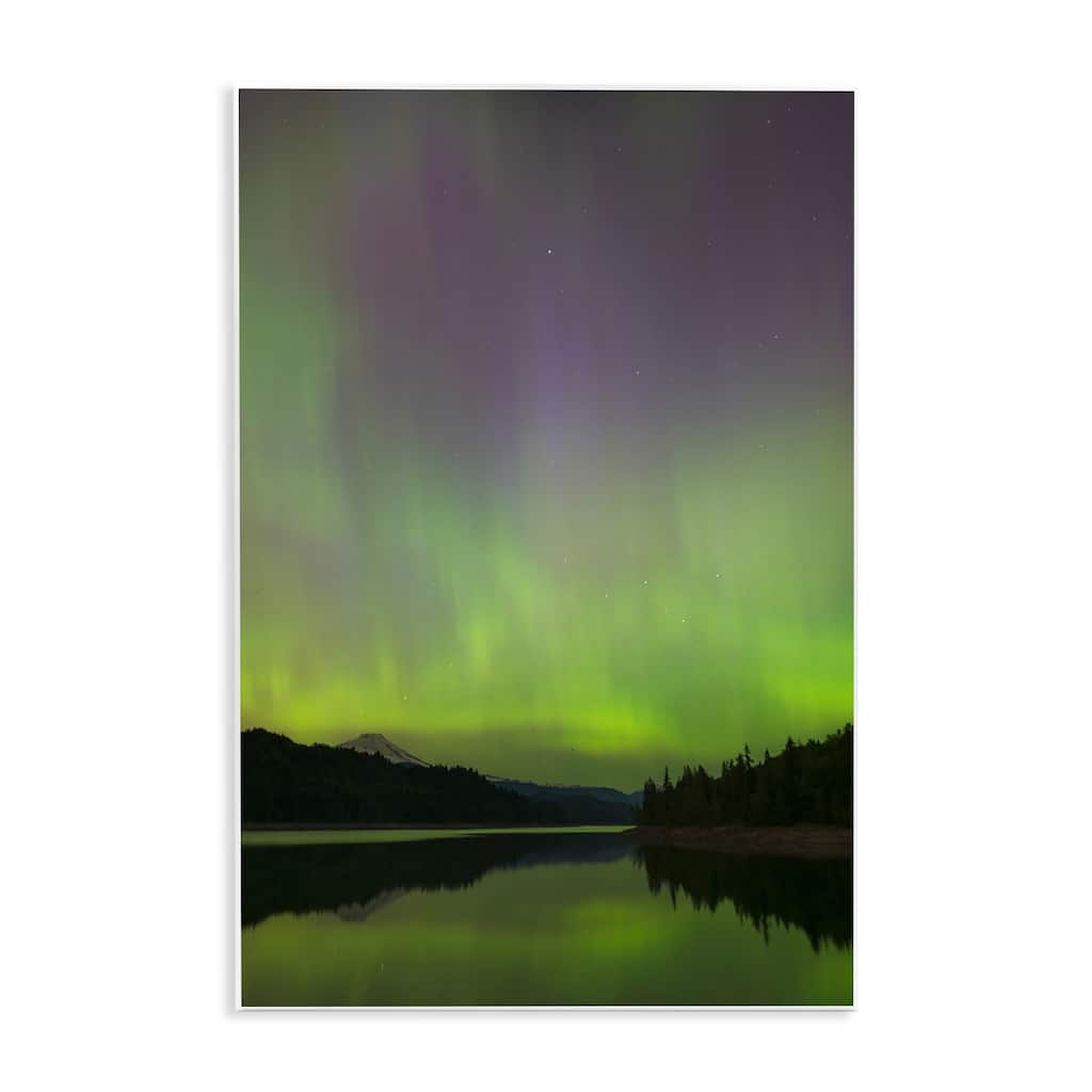 Stupell Green Aurora Landscape Wall Plaque Art Design By Nancy Crowell
