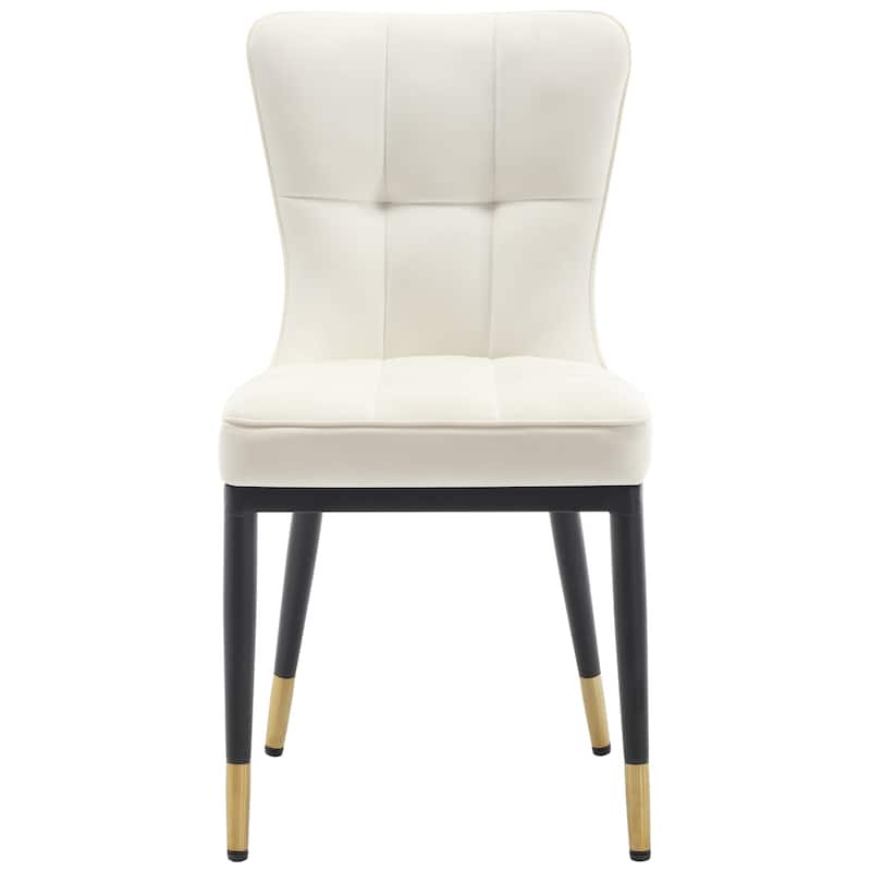Velvet Upholstered Dining Chairs with Metal Legs, Set of 2/4 - 35.8"H x 18.9"W x 23.2"D