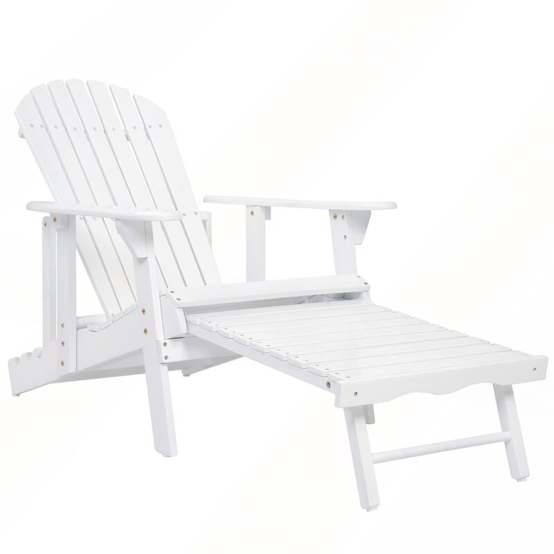 Rustic Acacia Wood Folding Adirondack Chair