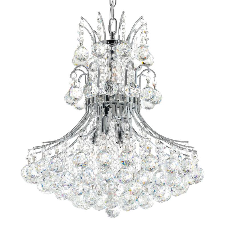 Princess 8 Light Down Chandelier With Chrome Finish