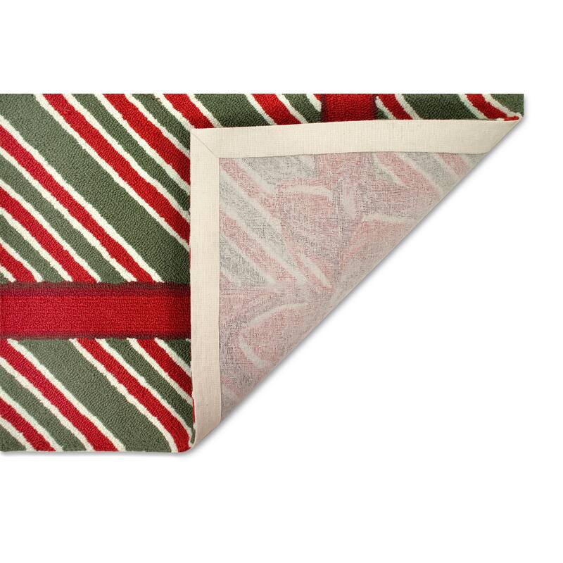 Liora Manne Frontporch Giftbox Indoor/Outdoor Rug Red