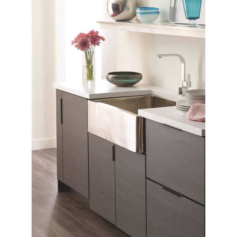 Edge Pull 5-1/16 in (128 mm) Center-to-Center Flat Black Cabinet Pull - 5.0625