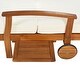 preview thumbnail 16 of 16, Outdoor Solid Wood Chaise Lounge, Patio Reclining Daybed with Wheels