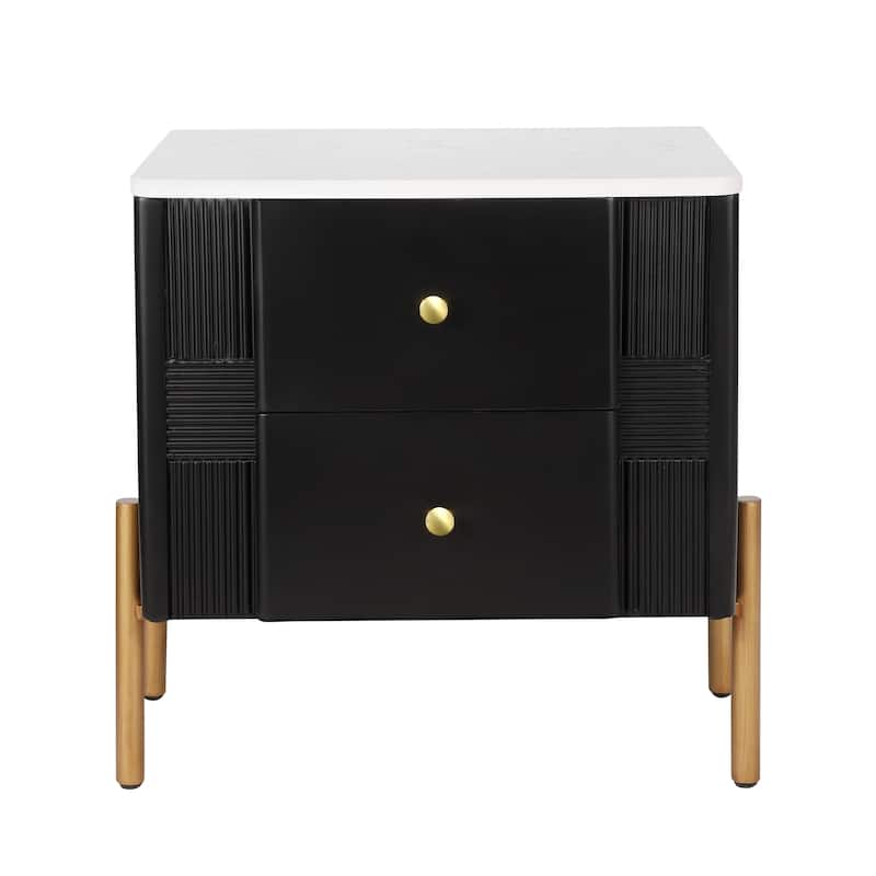 Christopher Knight Home- Alcott Engineered Wood Nightstand with 2 Storage Drawer