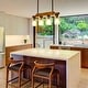 preview thumbnail 42 of 67, Farmhouse Linear Chandelier Rustic Wood Kitchen Island Lighting Dining Room Pendant Light Fixture with Seeded Glass Shade