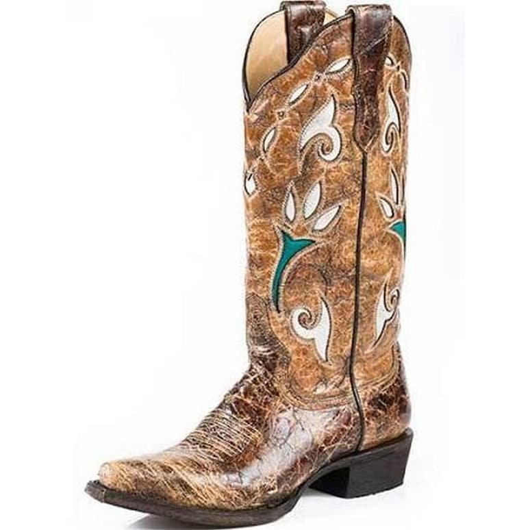 gold western boots