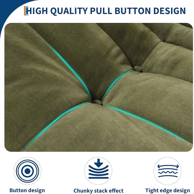 Floor Bean Bag Chair, Single Sofa Chair for Living Room Bedroom Office