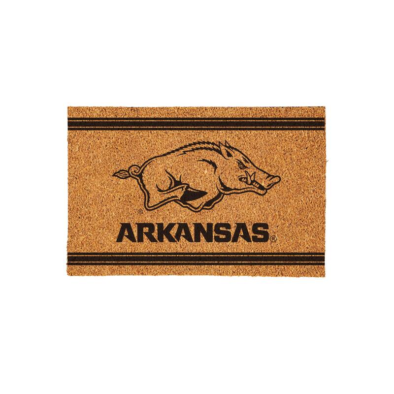 University of Arkansas Monochrome Indoor/Outdoor Coir Door Mat