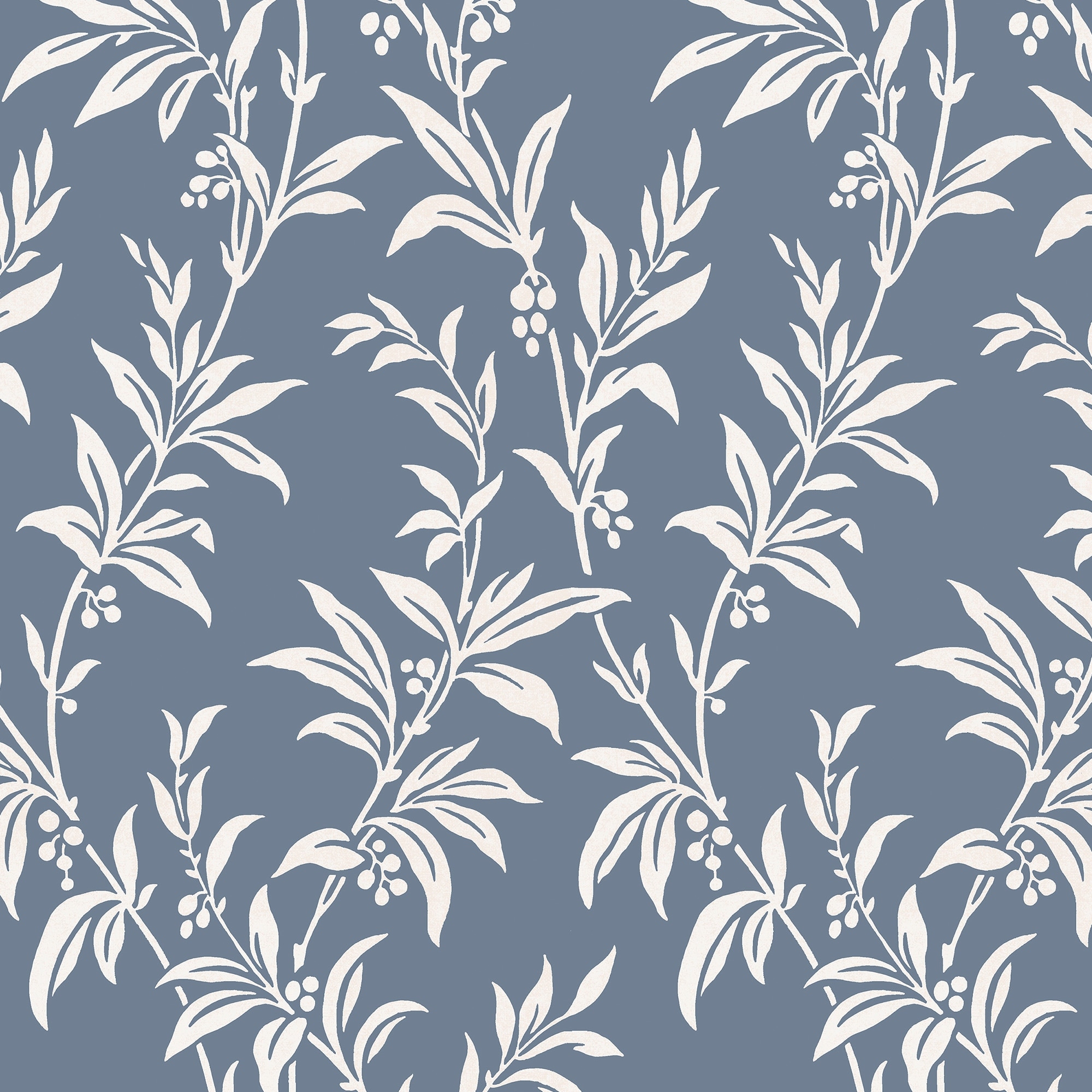 Laura Ashley Paxford Leaves Dark Seaspray Wallpaper