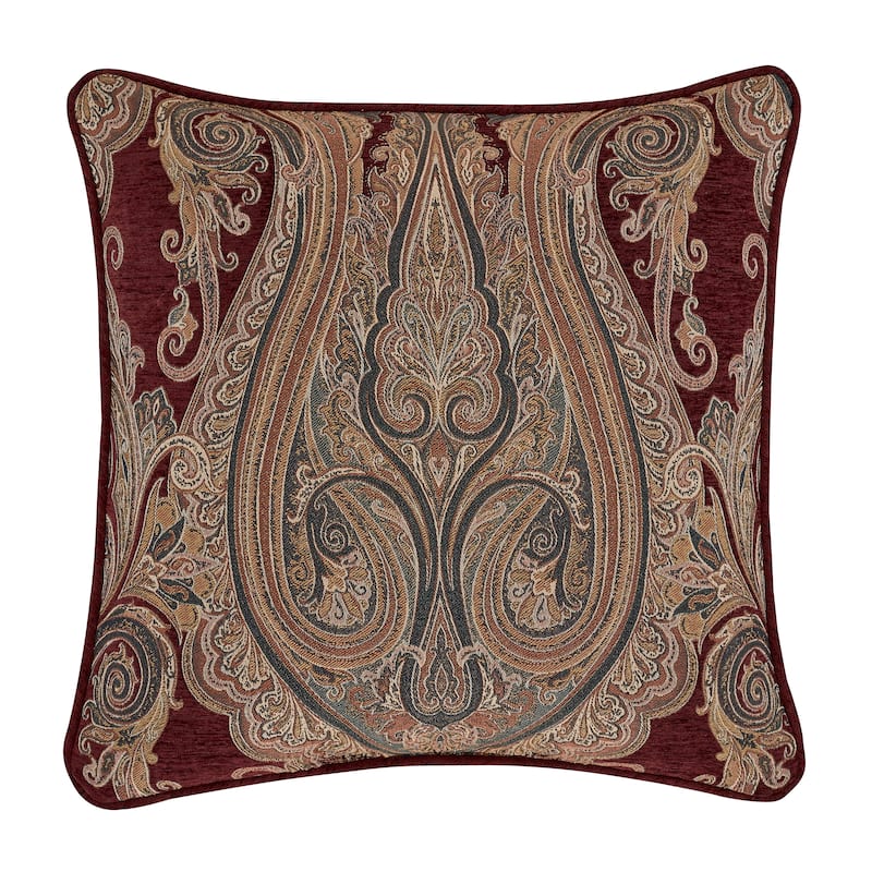 J. Queen New York Garnet 20 Inch Square Decorative Throw Pillow