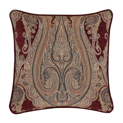 J. Queen New York Garnet 20 Inch Square Decorative Throw Pillow