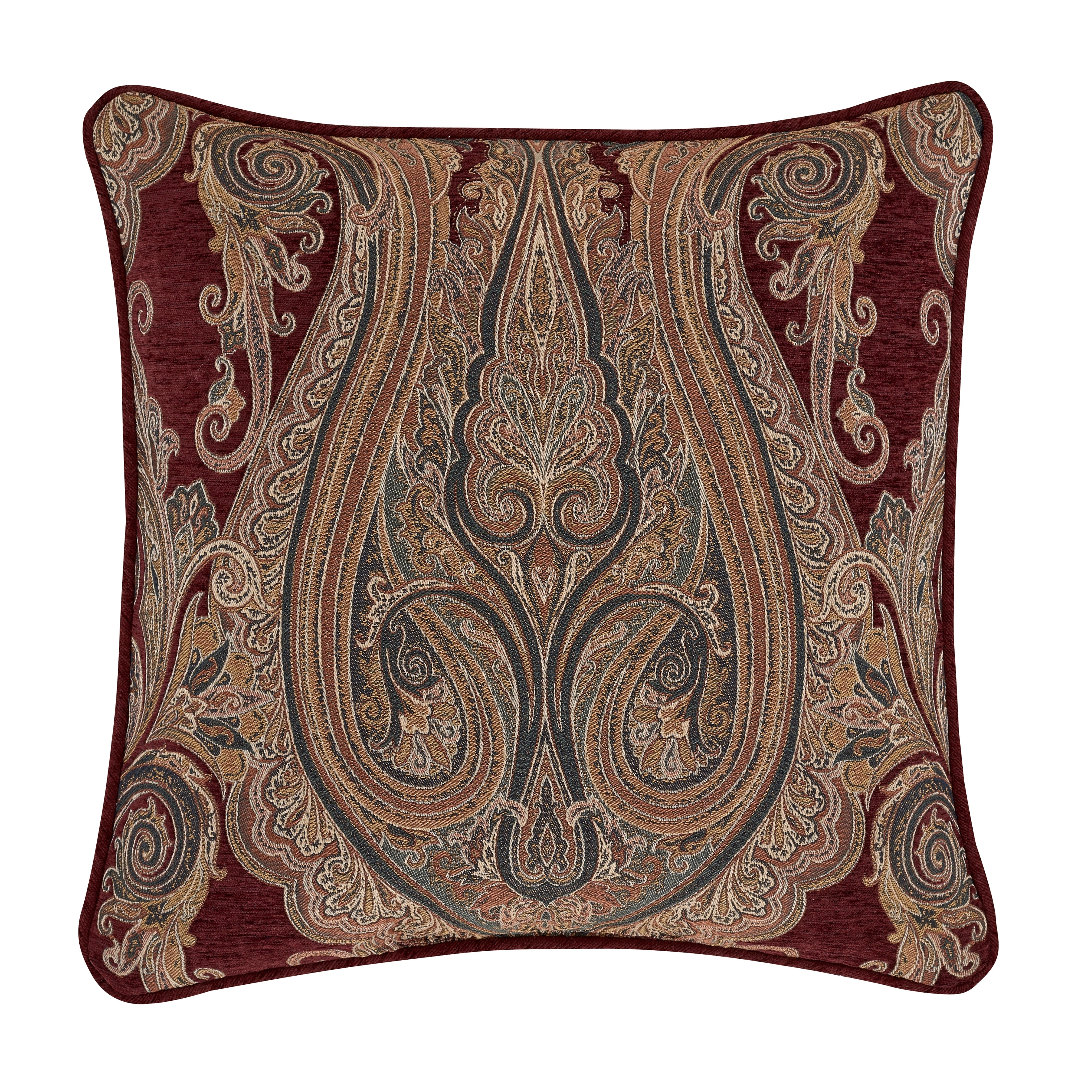 J. Queen New York Garnet 20 Inch Square Decorative Throw Pillow