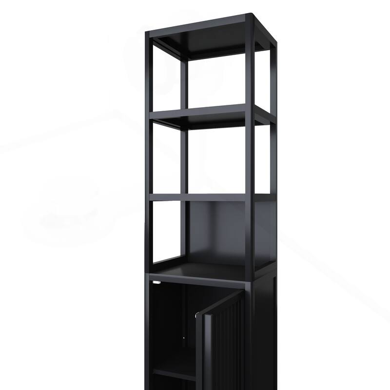 Versatile Slim Freestanding Cabinet for Organizing Various Spaces