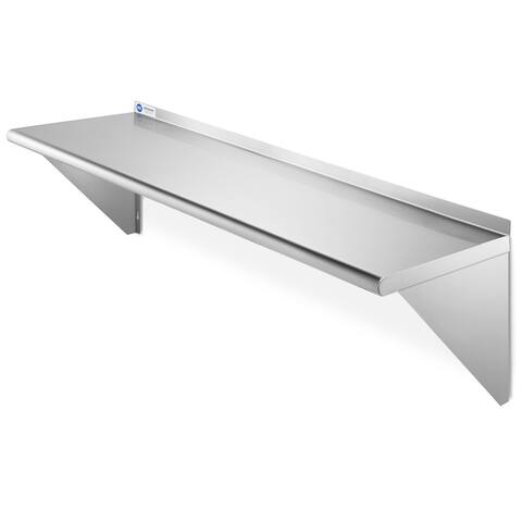 48 x 12 Inch NSF Stainless Steel Shelf by GRIDMANN - Silver - 12" x 48"
