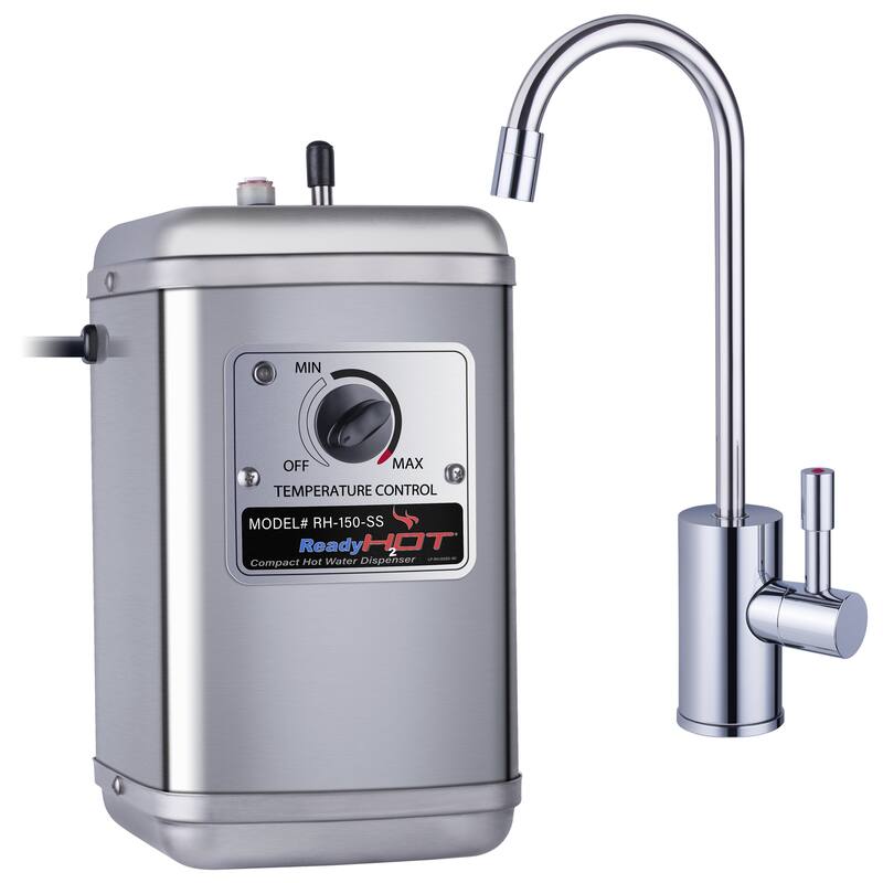 RH-150 Instant Hot Water Tank with Single Lever Polished Chrome Faucet - Hot Only - Polished Chrome