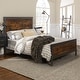 preview thumbnail 2 of 8, Middlebrook Santos Queen-size Industrial Metal and Faux Wood Panel Bed Rustic Brown