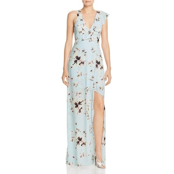 Bcbg Max Azria Womens Evening Dress Floral V Neck Divine Bloom Light Blue Overstock 31415237 Choose from a light blue frock to a bold royal blue dress, and fall in love with this captivating color. bcbg max azria womens evening dress floral v neck divine bloom light blue