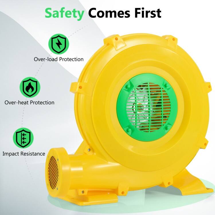 480W Bounce House Blower with Handle and Ground Stakes