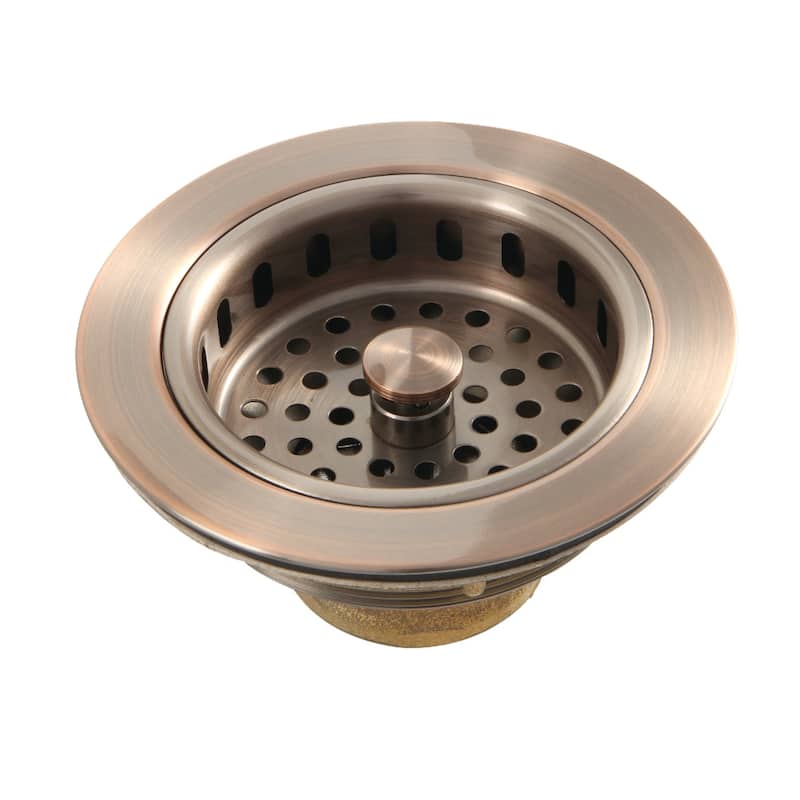 Made To Match Kitchen Sink Basket Strainer - Antique Copper