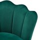 preview thumbnail 23 of 35, Angela Black and Gold Metal Leg Velvet Seashell Accent Chair (Set of 2) by iNSPIRE Q Bold