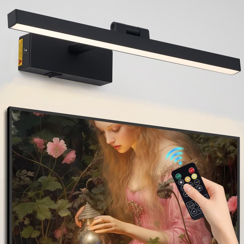 Modern Wireless LED Vanity Light 3CCT Dimmable, Remote Control, Rechargeable, Easy Magnetic Installation