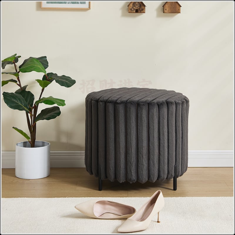 Upholstered Bench with Metal Legs