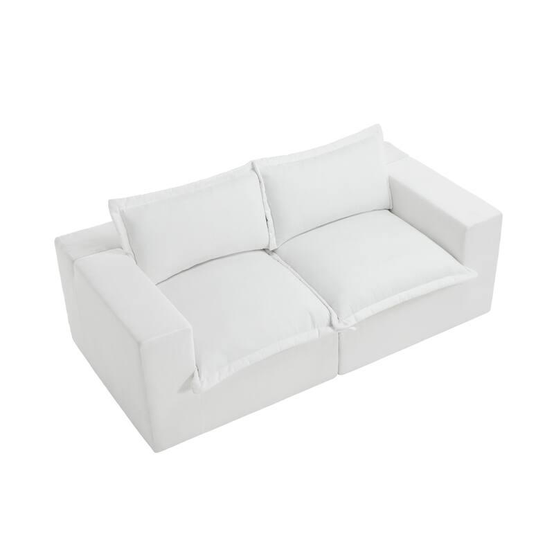 Comfy Cloud Chenille Upholstered Sectional Sofa with Pillow-Top Cushion