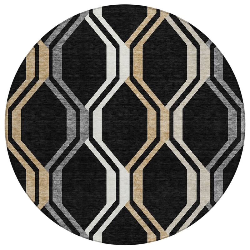 Machine Washable Indoor/ Outdoor Contemporary Dimensions Chantille Rug