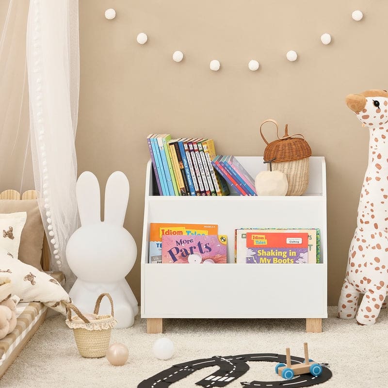Haotian KMB54-W, Children Bookcase Toy Shelf Storage