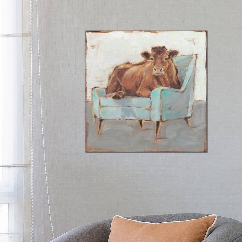 iCanvas "Moo-ving In IV" by Ethan Harper Canvas Print - 26x26x1.5