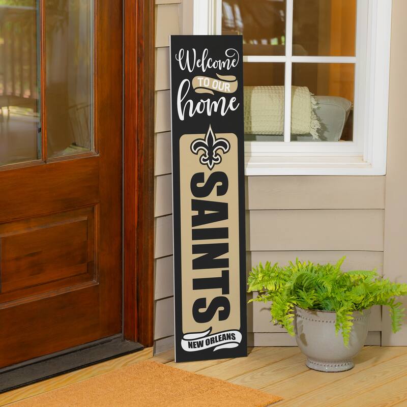 47" Double Sided Seasonal Porch Leaner, New Orleans Saints - 47" x 11.25"
