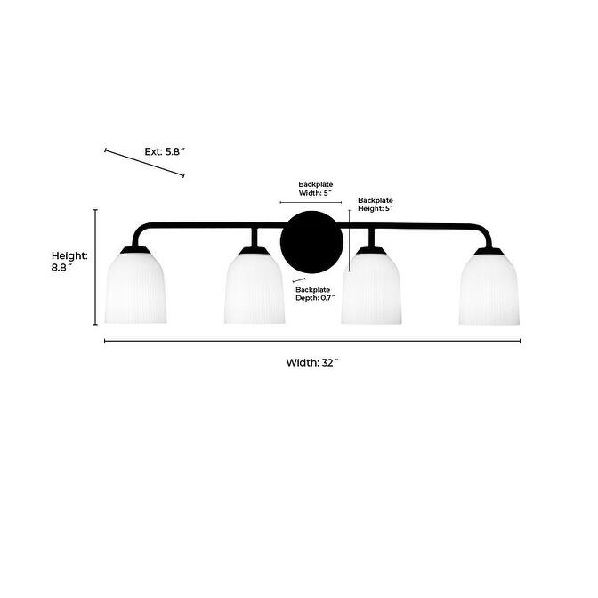 Millennium Lighting 22304 Norah 4 Light 32" Wide Vanity Light
