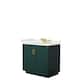 Option Green, Gold Trim, White Quartz Top