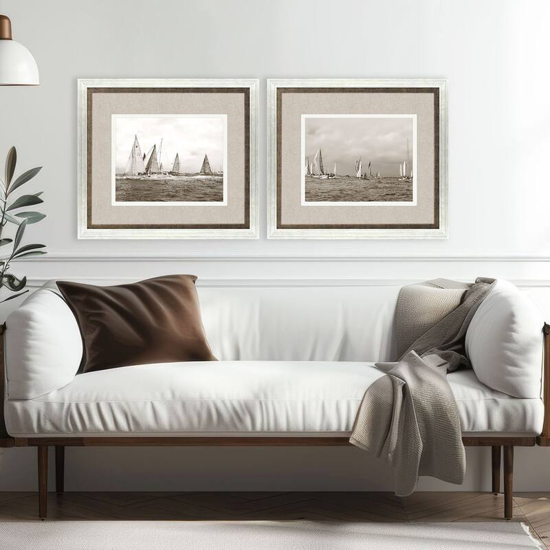 Paragon Regatta I Framed Art - Set of 2 - 2-piece Set